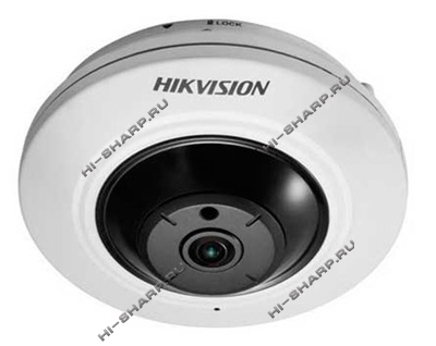 DS-2CD2942F 4 Мп купольная FishEye IP камера Hikvision 1,6 мм, 0.01 лк, 3D DNR, WDR и BLC, PoE