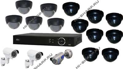 Система видеонаблюдения на 16 аналоговых камер